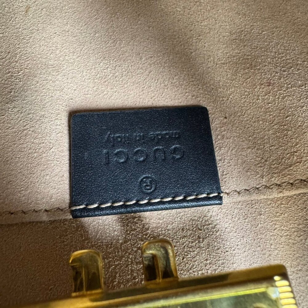 GUCCI Padlock Brown Bee Canvas Shoulder Bag 888-081625 - Picture 14 of 16
